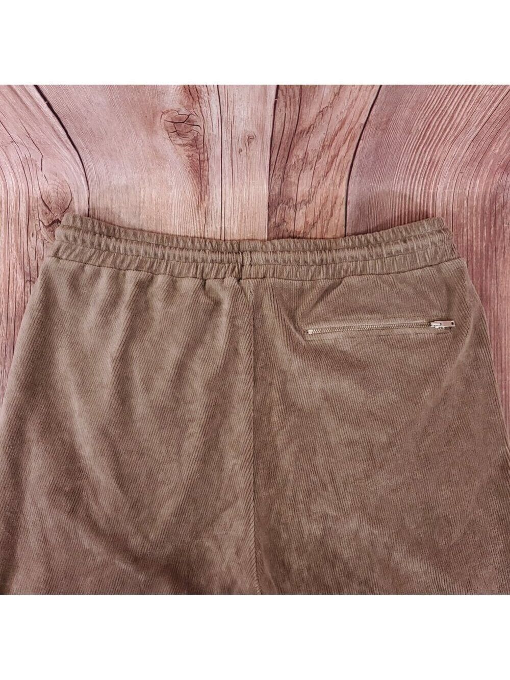 Reiss Kaiden Womens Size XL Mocha Corduroy Drawstring Stretch Joggers Pants - Picture 6 of 12